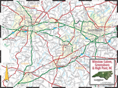 Greensboro, North Carolina City Map