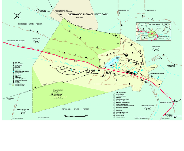Greenwood Furnace State Park Ma Map