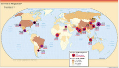Growth of Megacities Map