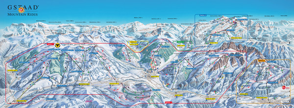 Gstaad Mountain Rides Ski Trail Map