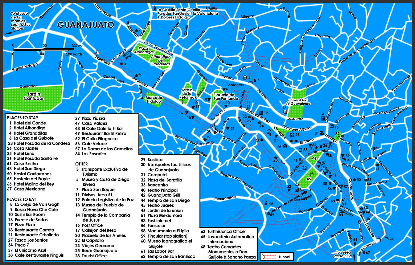 Guanajuato Map Guanajuato Mexico • mappery
