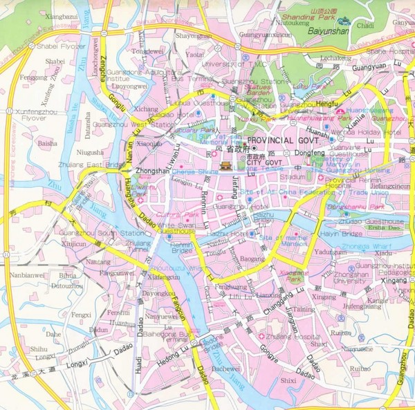 Guangzhou Tourist Map