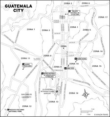 Guatemala City Tourist Map