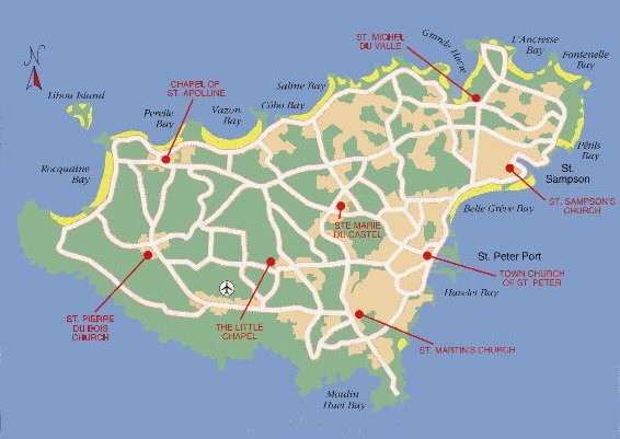 St Martins Guernsey Map Guernsey Church Map • Mappery
