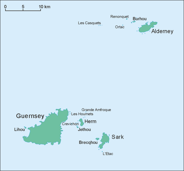 Guernsey Island Map