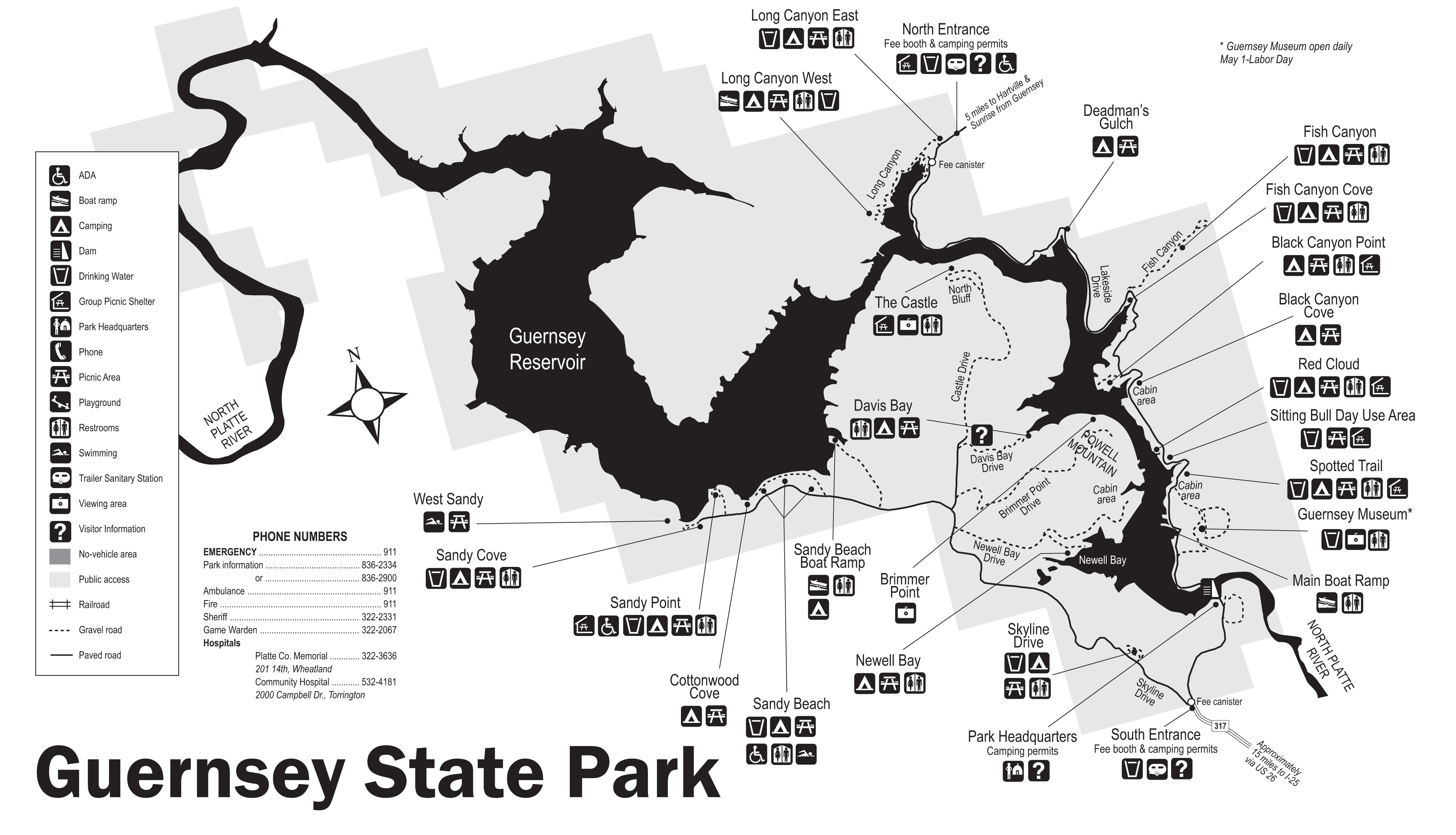 Guernsey State Park Map Guernsey State Park Wyoming • mappery