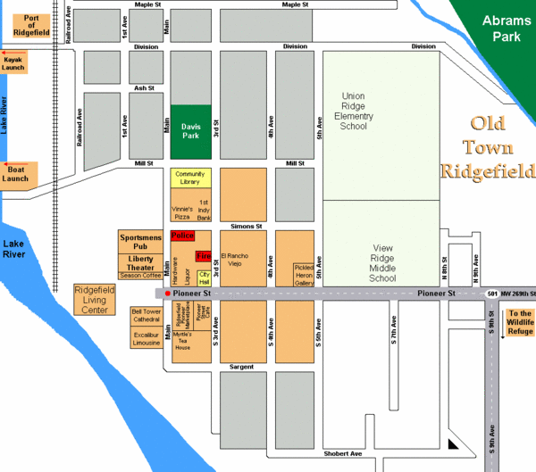 Guide Map of Old Town Ridgefield