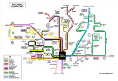 Guilford Bus Services Map