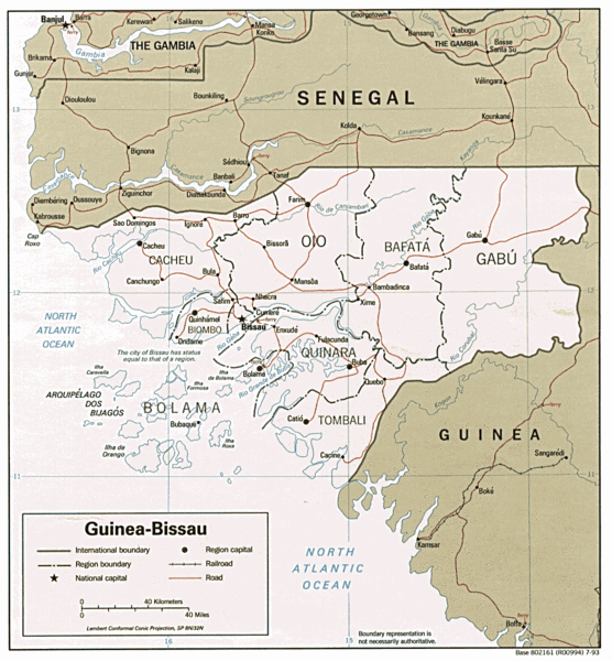 Guinea-Bissau Political Map