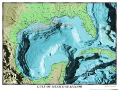 Gulf of Mexico sea floor Map