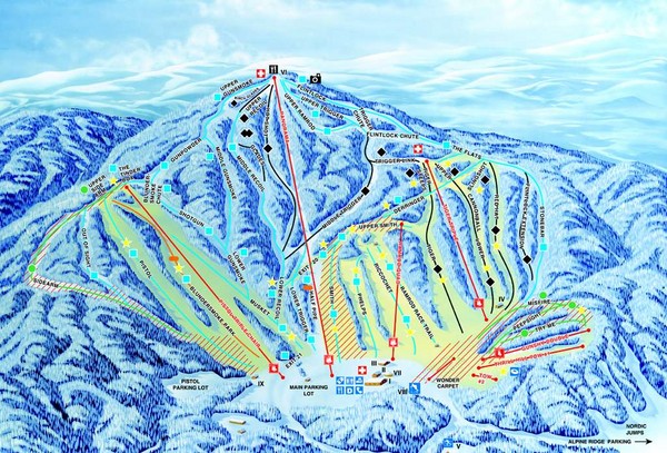 Gunstock Ski Area Ski Trail Map