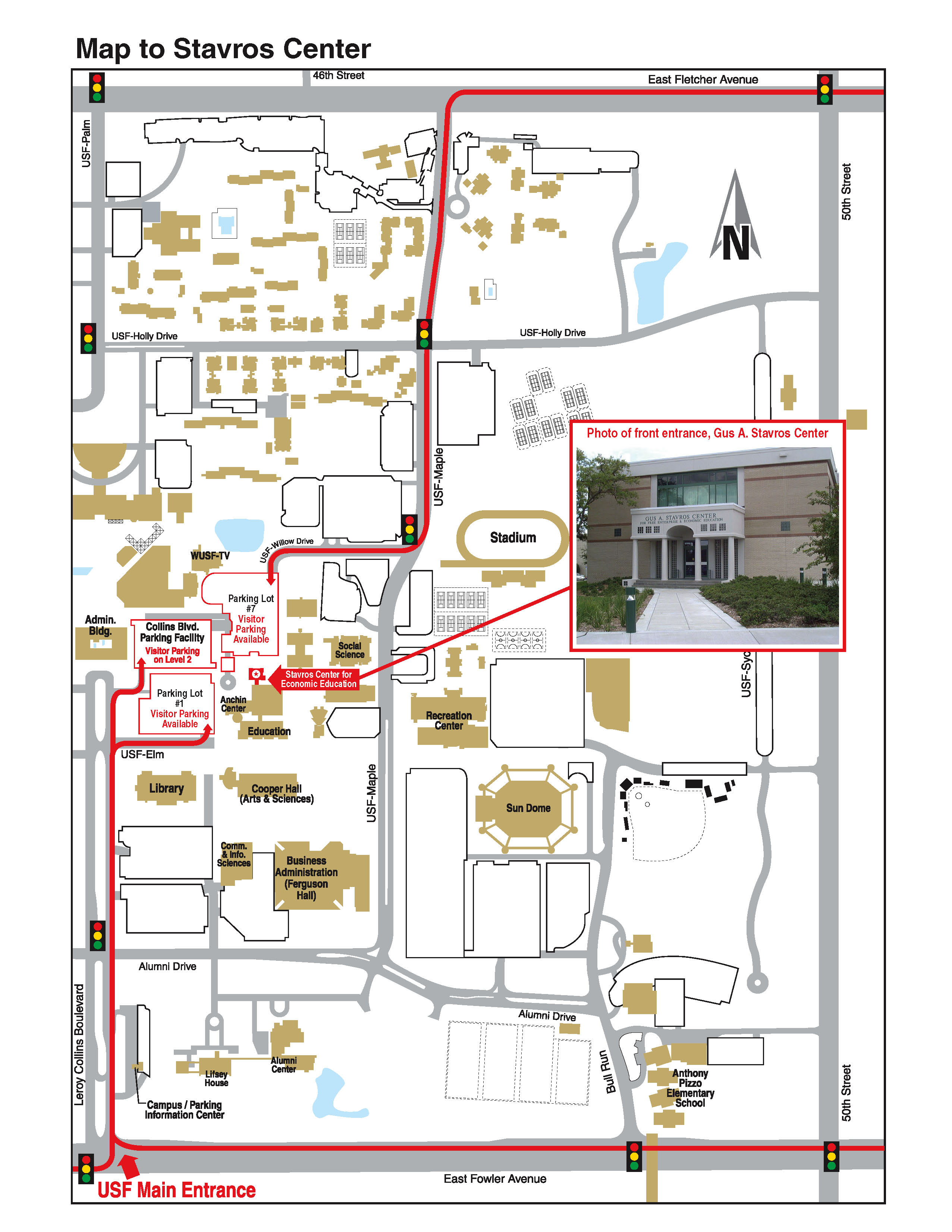 Gus A Stavros Center Map - 4202 E Fowler Avenue Tampa Florida 33620