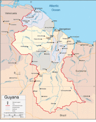 Guyana Country Map