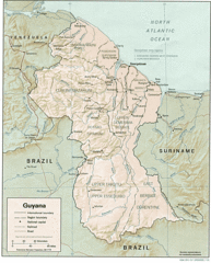 Guyana Tourist Map