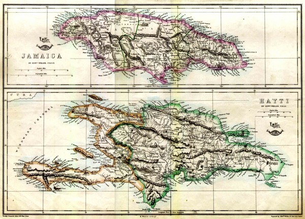 Haiti and Jamaica Map