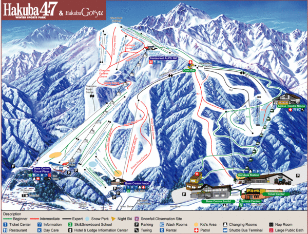 Hakuba Ski Trail Map