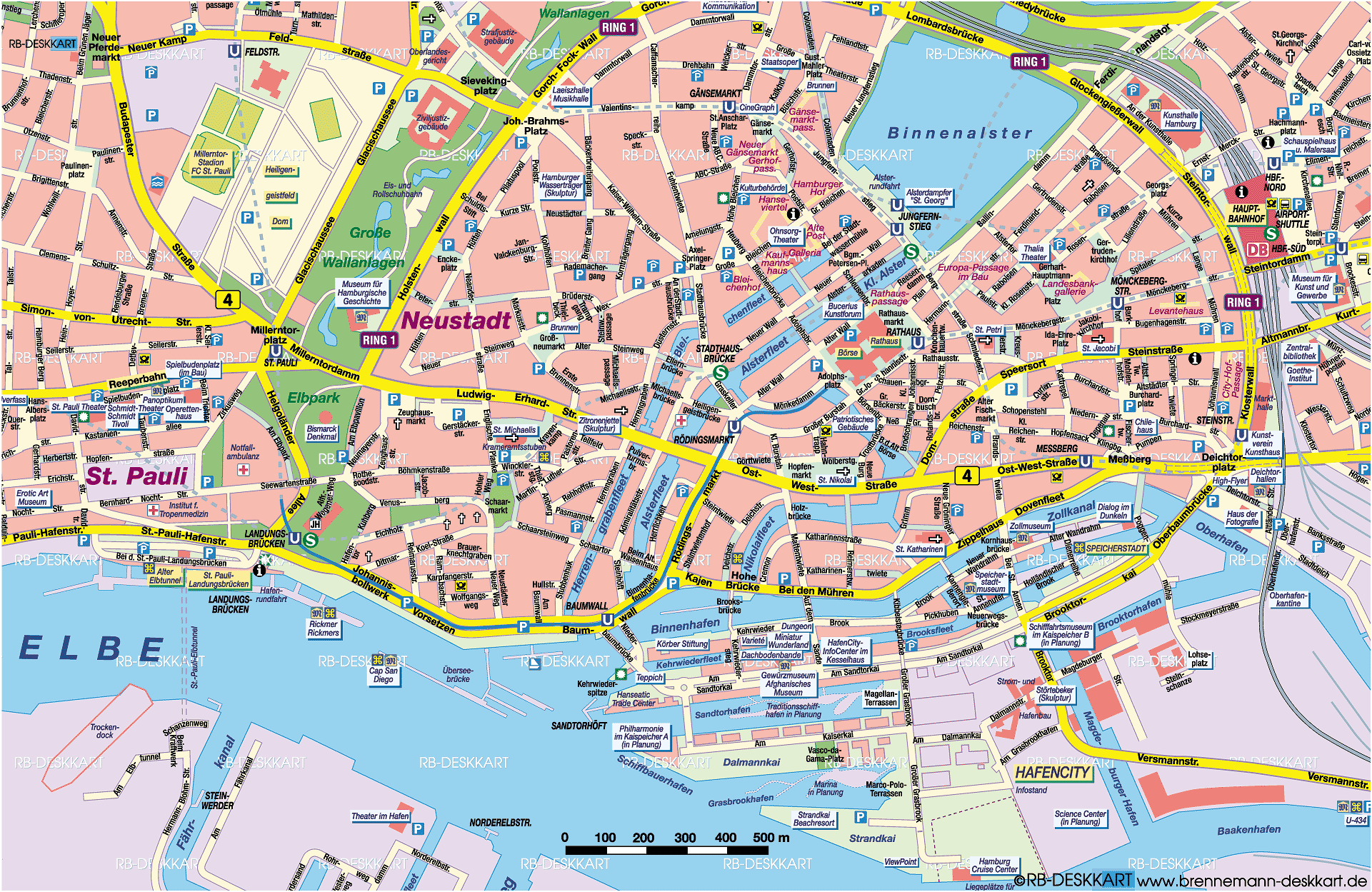 Hamburg Street Map - Hamburg Germany • mappery