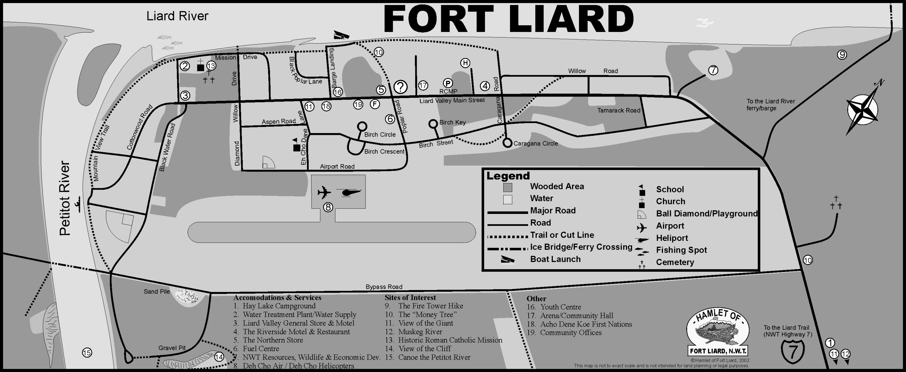 Hamlet of Fort Liard Area Map Fort Liard Northwest Territories Canada