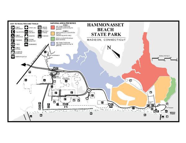 Hammonasset Beach State Park map