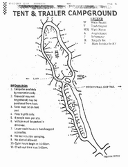 Hanging Rock, campground site map