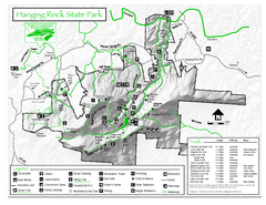 Hanging Rock state park Map