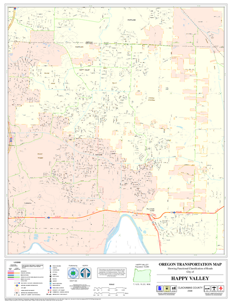 Happy Valley Oregon Road Map