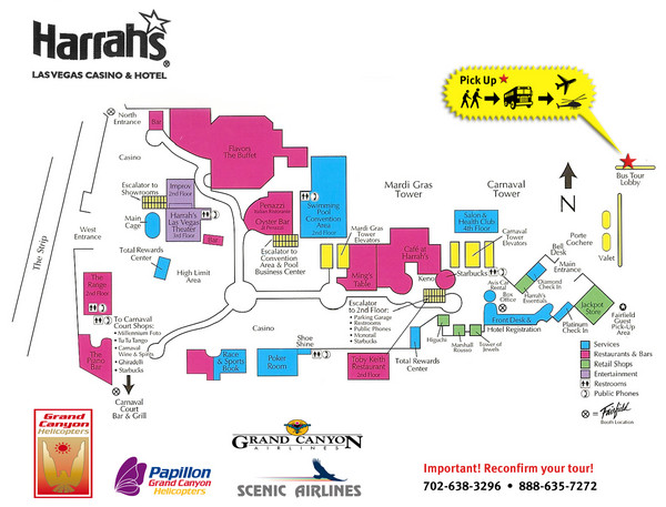 Harrahs Las Vegas Hotel Map