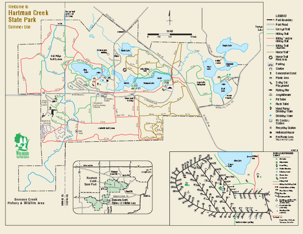 Hartman Creek State Park map