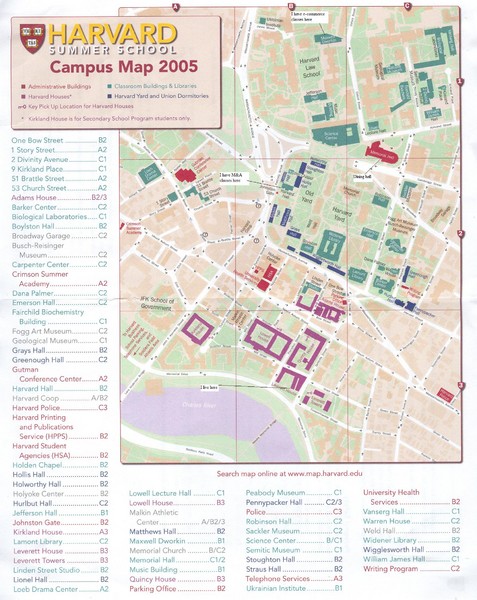 Harvard University Map