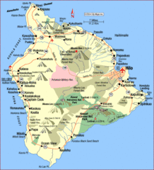 Hawaii Island Tourist Map
