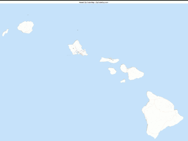 Hawaii Zip Code Map