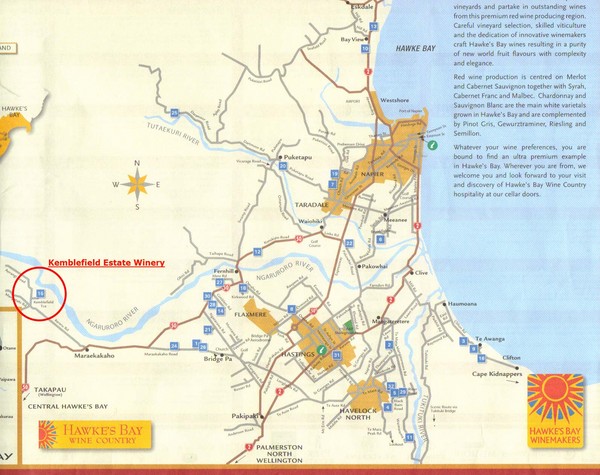 Hawkes Bay Wine Country Map