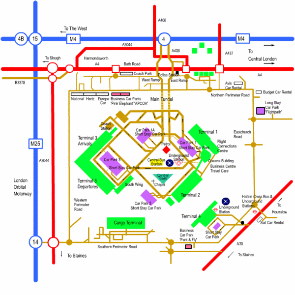 Heathrow Airport Map