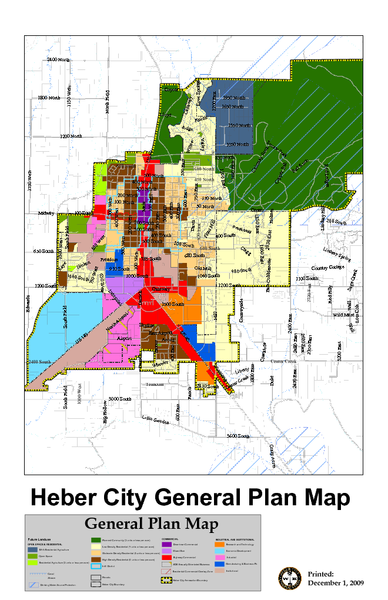 Heber City General Plan map - heber city utah • mappery