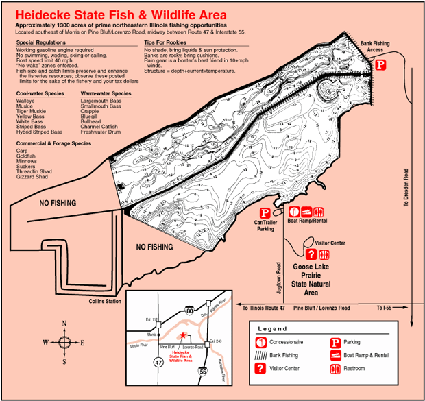 Heidecke Lake Illinois Site Map - Heidecke Lake Illinois • mappery