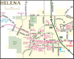 Helena, Montana City Map