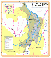 Hells Canyon National Recreation Area Map