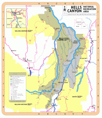 Hells Canyon National Recreation Area Map Hells Canyon National Recreation Area Map