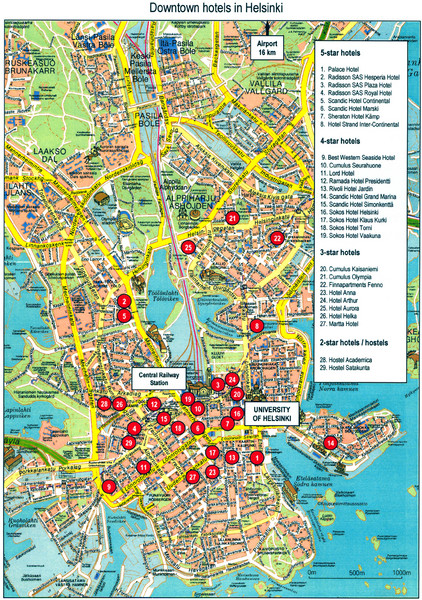 Helsinki Tourist Map - Helsinki Finland • mappery