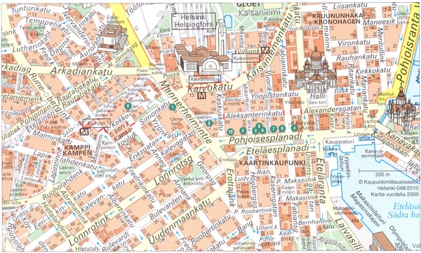 Helsinki downtown Map