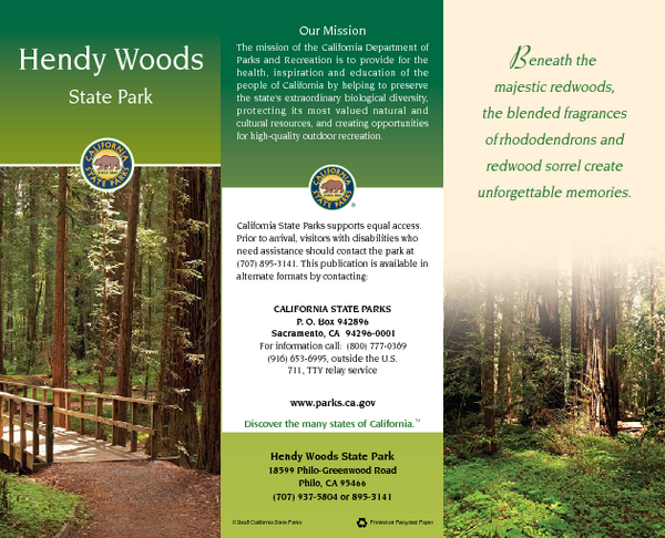 Hendy Woods State Park Map