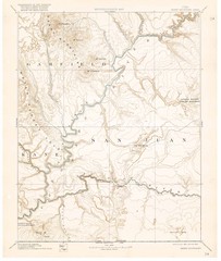 Henry Mtns Topo Map, circa 1892