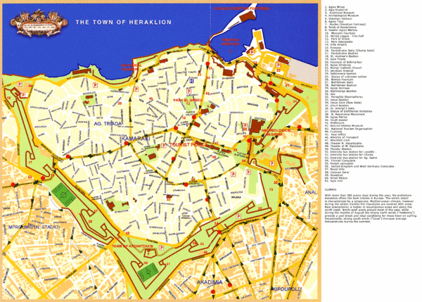 Heraklion Tourist Map