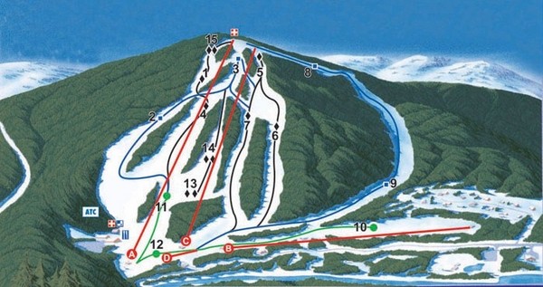 Hidden Valley Ski Trail Map