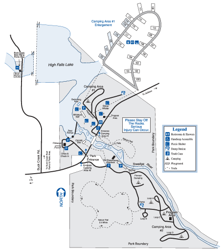 High Falls State Park Map