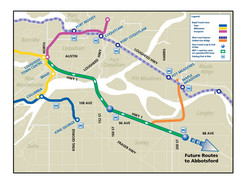 Highway 1 Rapid Bus Service Map