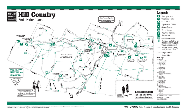 Hill Country State Natural Area Trail Map