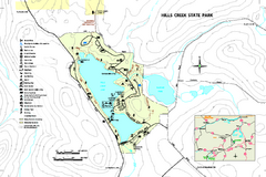 Hills Creek State Park map