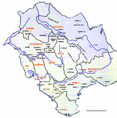 Himachil Tourist Map