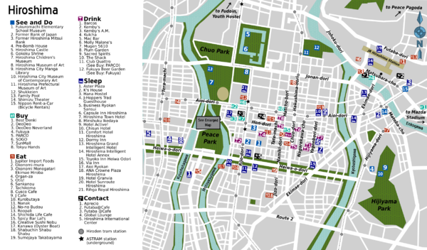 Hiroshima Tourist Map